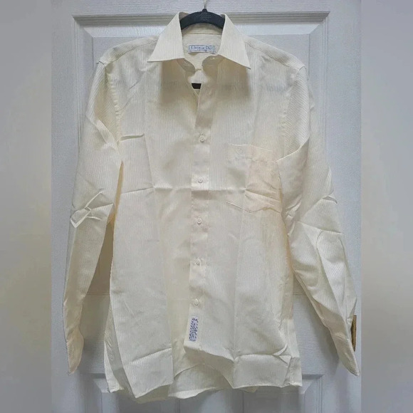 Christian Dior Chemise Vintage Men's Button Down Dress Shirt Size 14.5 32/33 - Picture 1 of 5